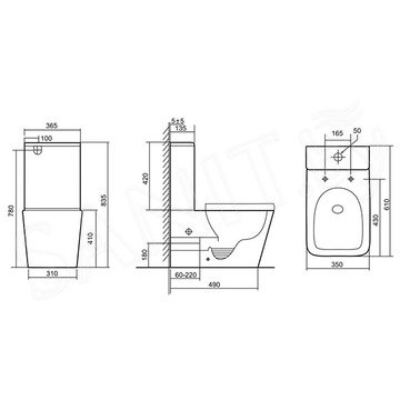 Напольный унитаз Abber Rechteck AC1210TMW