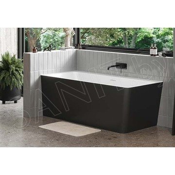 Ванна из искусственного камня Belux Турин ТУ-1600 черный матовый Solid Surface