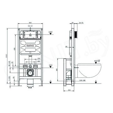 Инсталляция для унитаза Burke MOD3.1 312.00.1 отдельностоящая