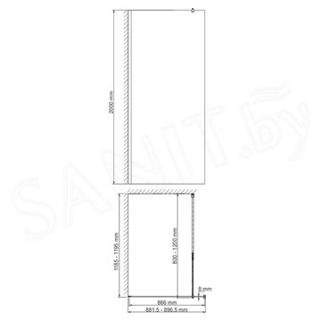 Душевое ограждение Wasserkraft Abens 20W39 / 20W40