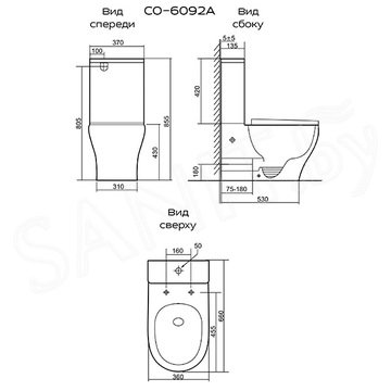 Напольный унитаз Prato Кодэ CO-6092A