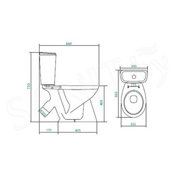 Напольный унитаз Santek Бриз 1WH302138