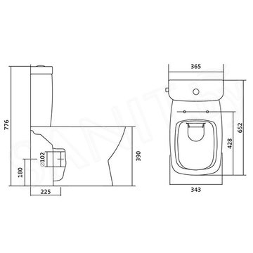 Напольный унитаз Santek Нео Rimless 1WH302418