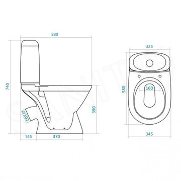 Напольный унитаз Santek Римини 1WH111758