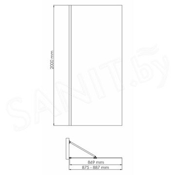 Душевое ограждение Wasserkraft Aisch 55W39 / 55W44