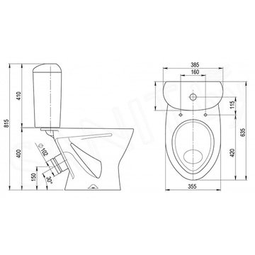 Напольный унитаз Santeri Версия 1P4015S0000BF