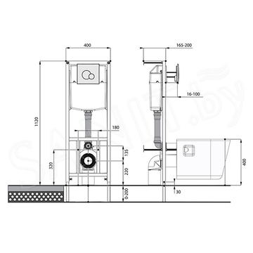 Комплект инсталляции с унитазом Santek Нео Rimless 1WH501758