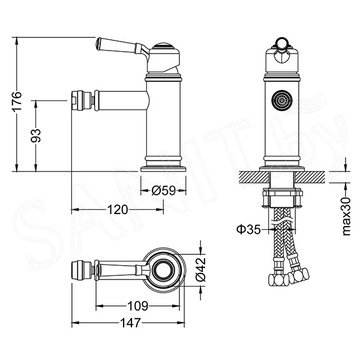 Смеситель для биде Timo Arisa 5312/02F