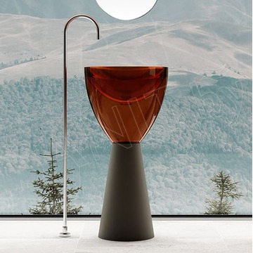 Умывальник Abber Kristall AT2703Black-Opal напольный