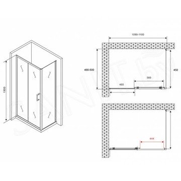 Душевой уголок Abber Schwarzer Diamant AG301105