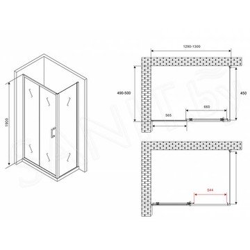 Душевой уголок Abber Schwarzer Diamant AG301305