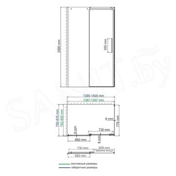 Душевой уголок Wasserkraft Dinkel 58R35 / 58R36 / 58R37