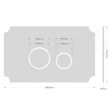 Кнопка для инсталляции KK POL Aquaflori Vintage 350/AFV/074-00-00