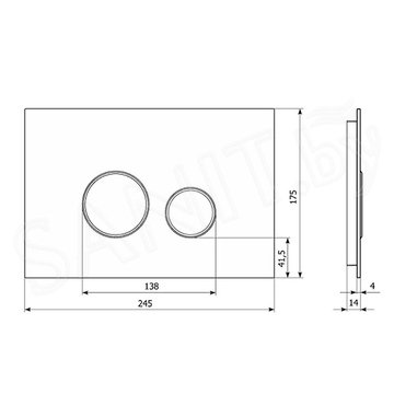 Кнопка для инсталляции KK POL Vitrum Grande V1 Orbis 350/PPL/006-00-03