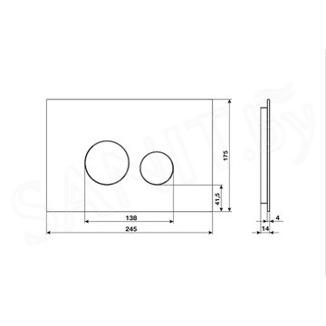 Кнопка для инсталляции KK POL M11 Omnes Vitrum Grande Orbis Mat 350/PPX/003-00-00