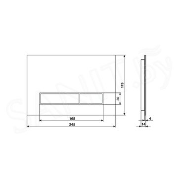 Кнопка для инсталляции KK POL M16 Omnes Vitrum Grande Mat 350/PPB/125-00-00