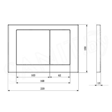 Кнопка для инсталляции KK POL M05 350/PPG/056-00-00 / 350/PPS/058-00-00