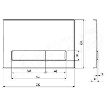 Кнопка для инсталляции KK POL M08 V3 SPP/039/0/K (350/PPB/039-00-05) / V4 SPP/040/0/K (350/PPB/040-00-06)