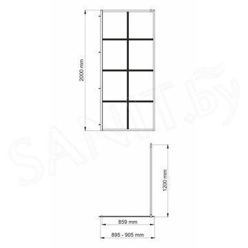 Душевое ограждение Wasserkraft Glan 66W39 / 66W44 / 66W40