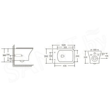 Подвесной унитаз Cerutti Ellero Aria PP CT10481 безободковый