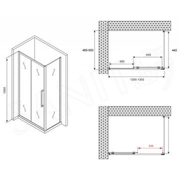 Душевой уголок Abber Schwarzer Diamant AG30130H