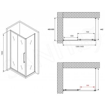 Душевой уголок Abber Schwarzer Diamant AG30140H