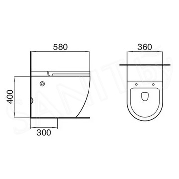 Приставной унитаз Cerutti Sella Pulse CT10198 с импульсным смывом