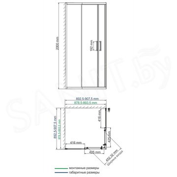 Душевой уголок Wasserkraft Main 41S03 / 41S19