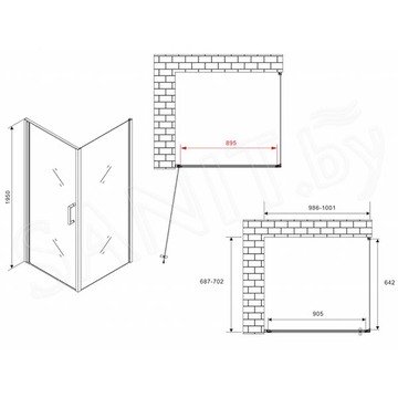 Душевой уголок Abber Sonnenstrand AG04100B