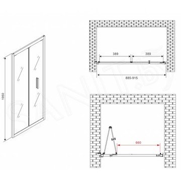 Душевая дверь Abber Sonnenstrand AG07090 / AG07100 / AG07110 / AG07120