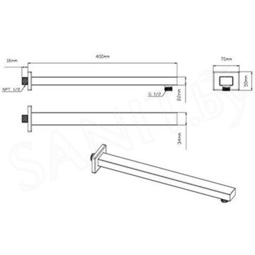 Верхний душ Vincea VSHD-41CBG