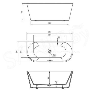 Акриловая ванна Vincea VBT-421-1700 / VBT-421-1800