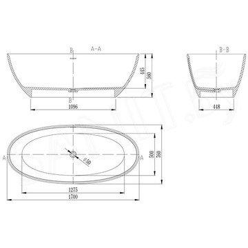 Ванна из искусственного камня Vincea VBT-4S01MW