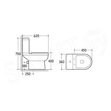 Напольный унитаз Niagara Nero NG-9902 с сиденьем Soft Close