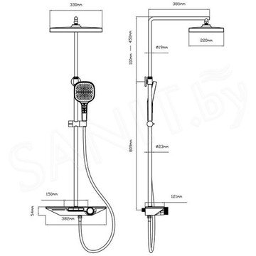 Душевая стойка Vincea VSFS-411GM