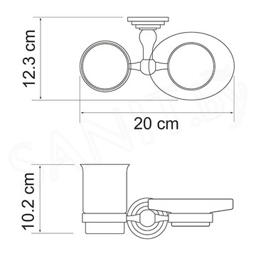 Стакан Wasserkraft Ammer K-7026 с мыльницей