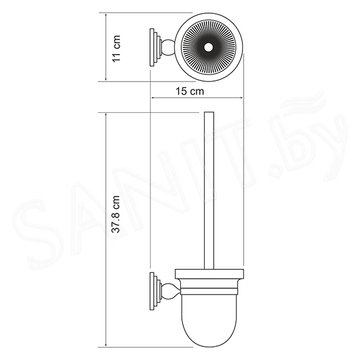 Ершик для унитаза Wasserkraft Ammer K-7027