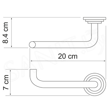 Держатель для полотенец Wasserkraft Ammer K-7096