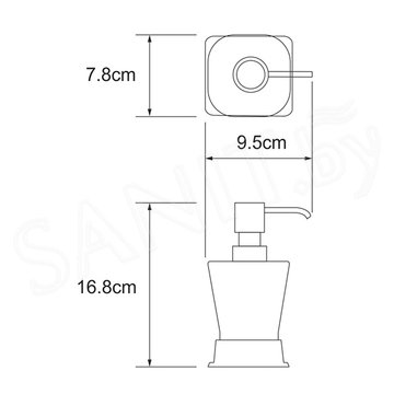 Дозатор для жидкого мыла Wasserkraft Amper K-5499NICKEL