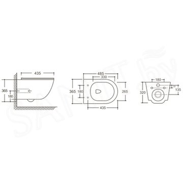 Подвесной унитаз Cerutti Orlter Aria MBF CT10017 безободковый