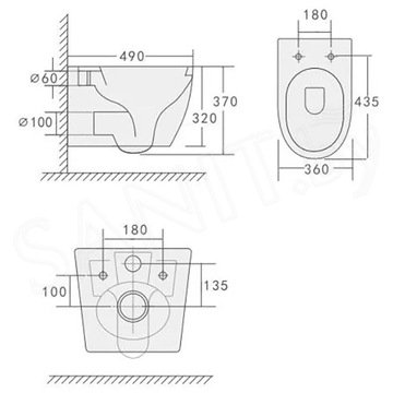 Подвесной унитаз Cerutti Ortler Aria PP CT10571 безободковый