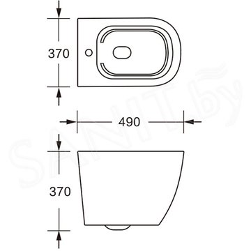 Подвесной унитаз Cerutti Sella Aria Tornado MMB CT9531 безободковый