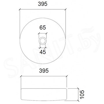 Умывальник Abber Glas AK2301DB