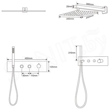 Душевая система Cerutti Velia CR CT10398 встраиваемая