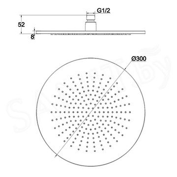Верхний душ Whitecross Y1300CR / Y1300NIB