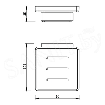 Мыльница Whitecross Cubo CU2420BL