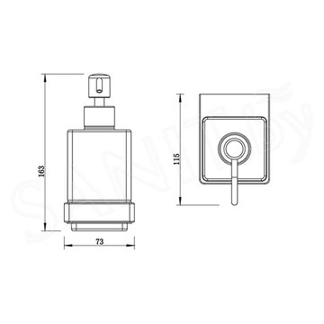 Дозатор для моющих средств Whitecross Cubo CU2440GM