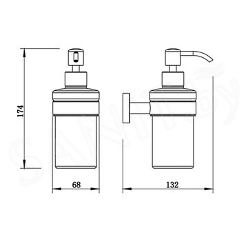 Дозатор для моющих средств Whitecross Ergo ER2240GL / ER2240GLB