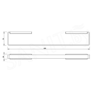 Держатель для полотенец Whitecross Cubo CU2450GL / CU2452GL / CU2450GLB / CU2452GLB