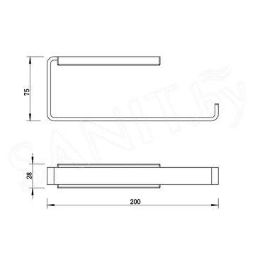 Держатель для полотенец Whitecross Cubo CU2456CR / CU2456NIB